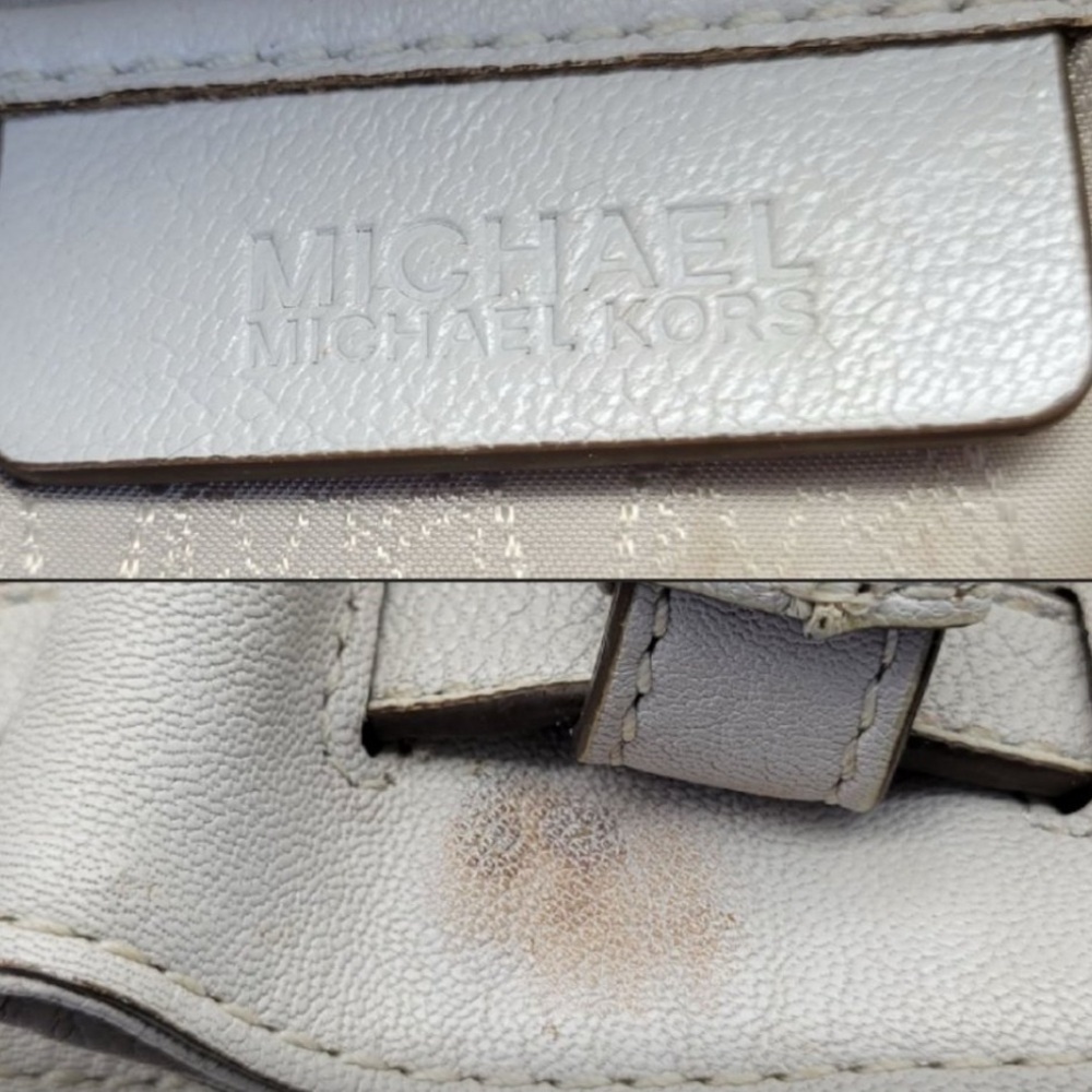 Michael Kors Cream Satchel with Gold Accents - Picture 9 of 9